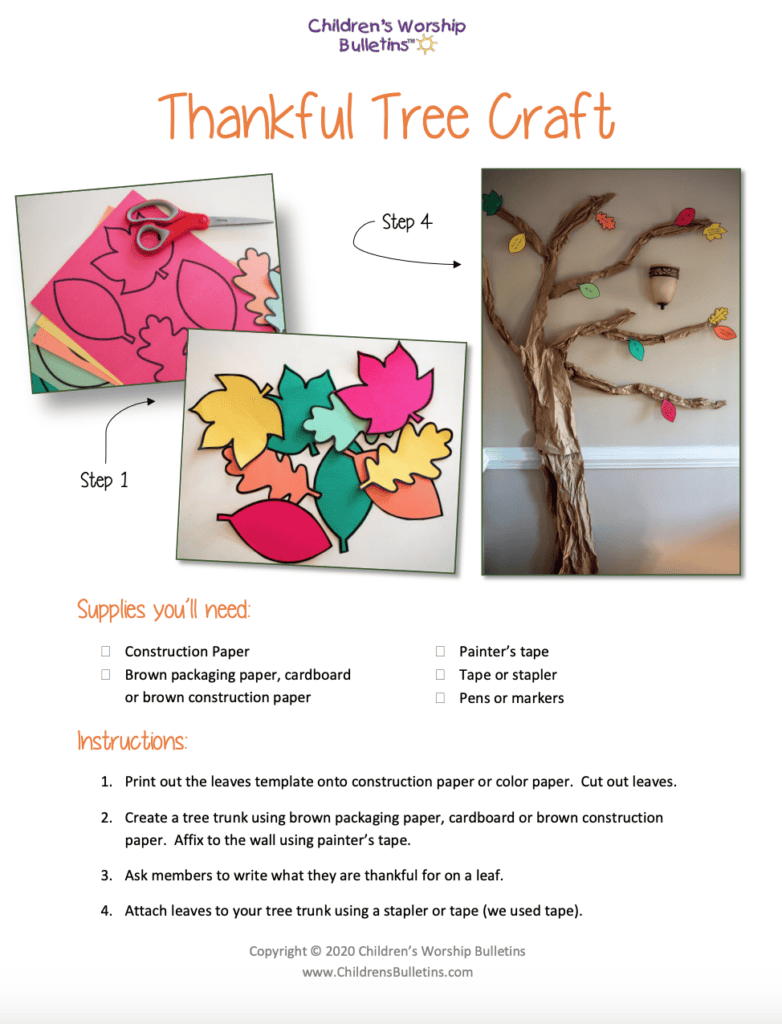 Thankful Tree Craft